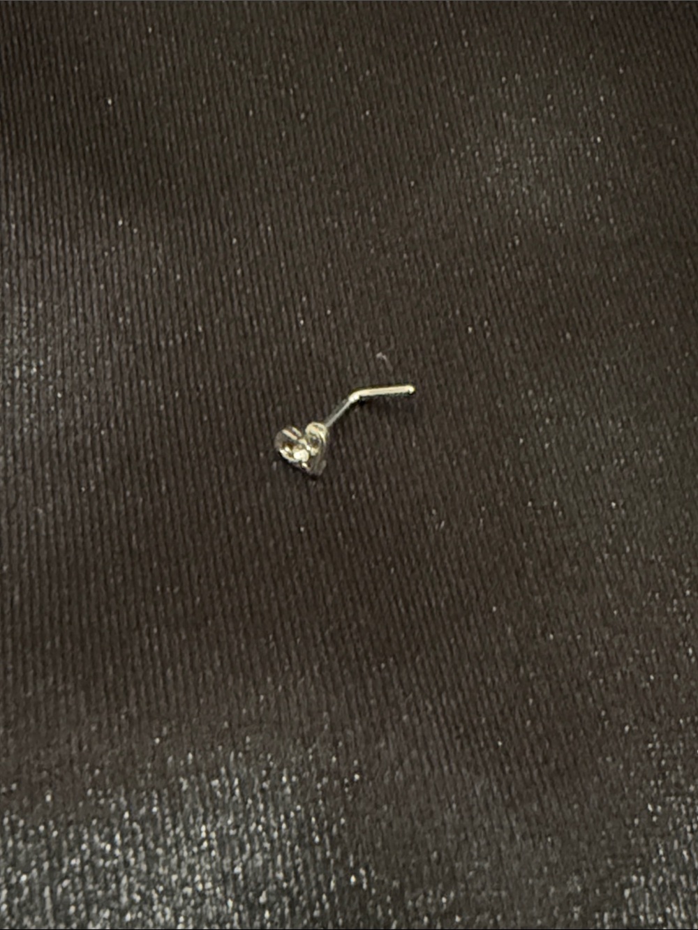 Delicate Heart Nose Stud in Silver